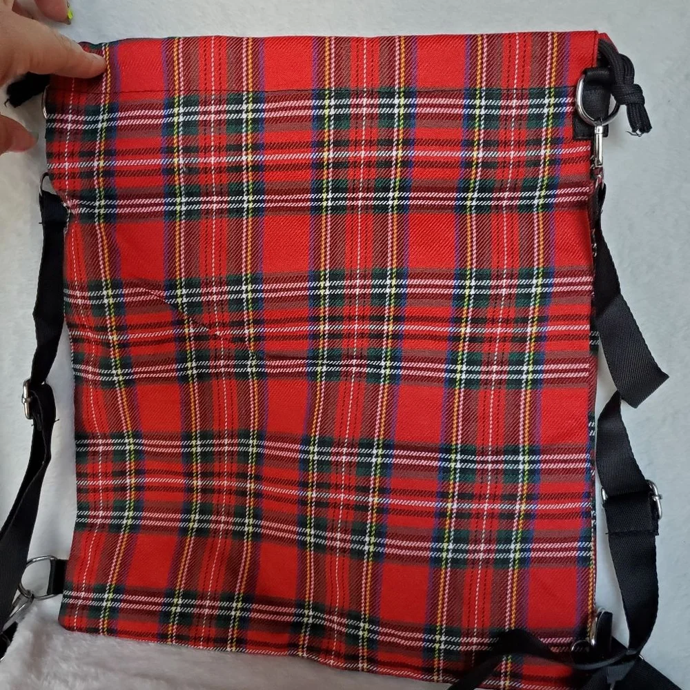 Hello Kitty Messenger Bag Retro Plaid Drawstring